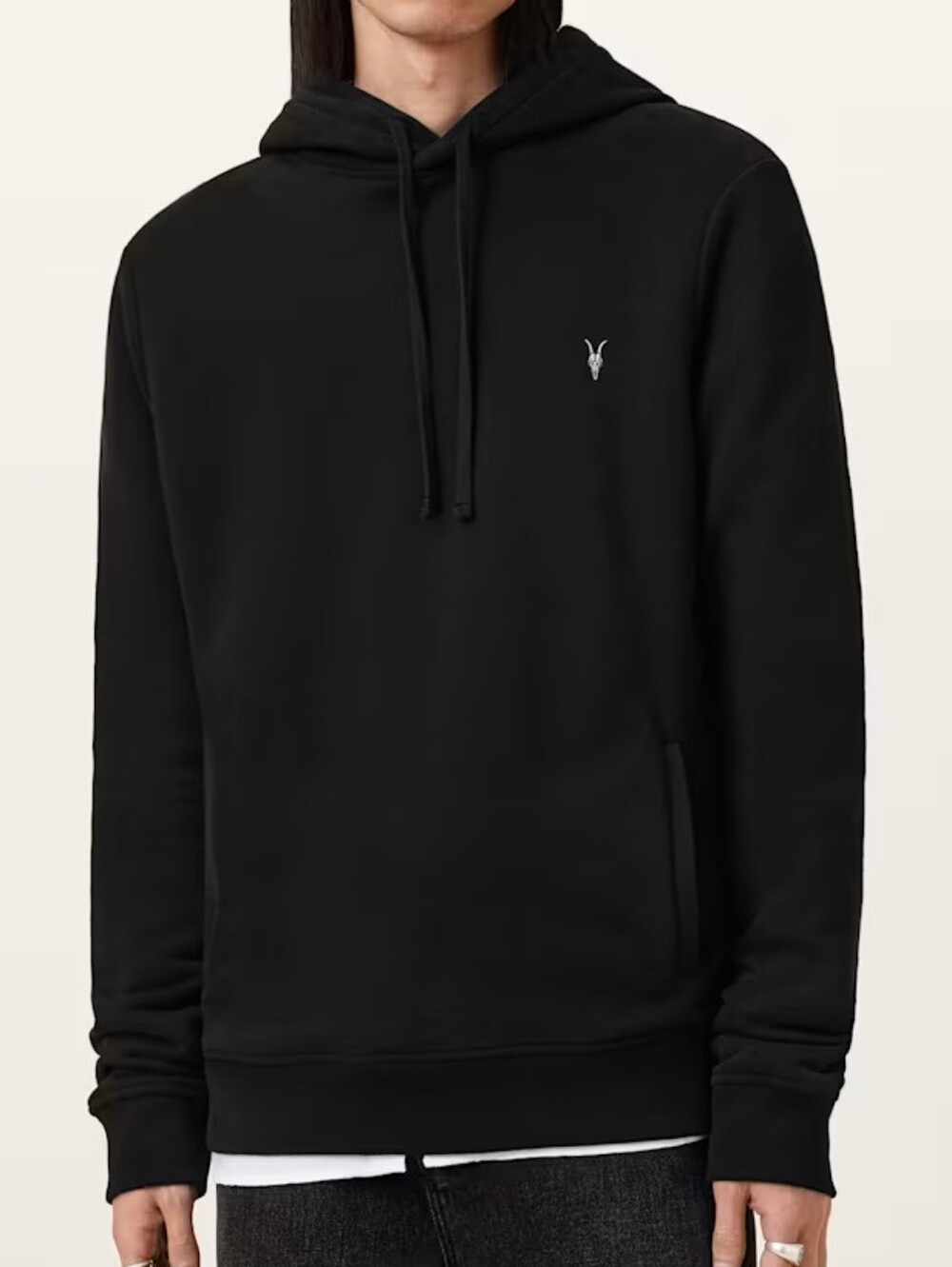 All Saints Raven Oth Ramskull Pullover Hoodie